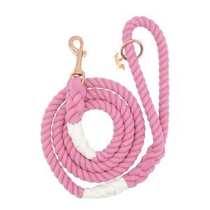 NWT Sassy Woof Dog Rope Leash Cotton Candy Pastel Pink Rose Gold 5 Feet